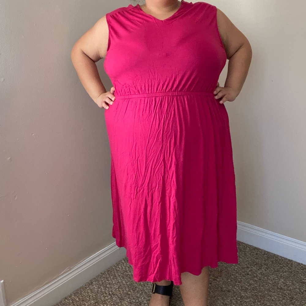 Magenta midi sundress